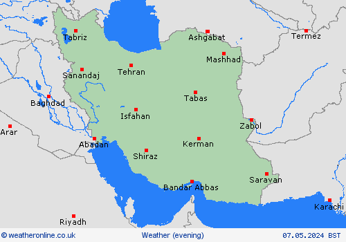 overview Iran Asia Forecast maps