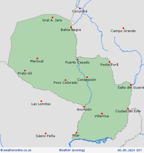 overview Paraguay South America Forecast maps