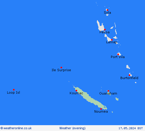 overview New Caledonia Oceania Forecast maps