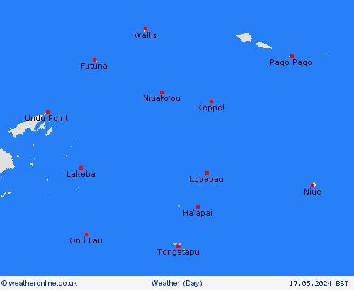 overview Tonga Islands Oceania Forecast maps