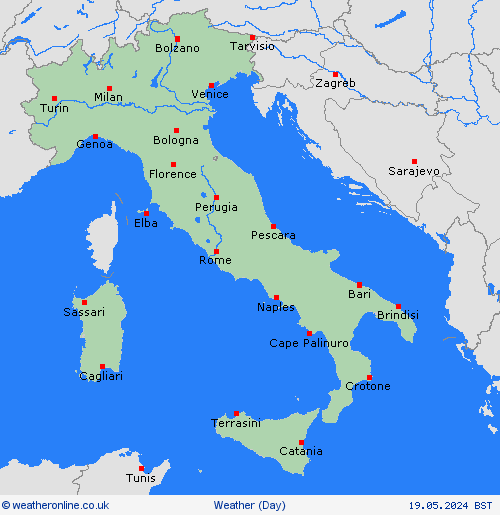 overview Italy Europe Forecast maps