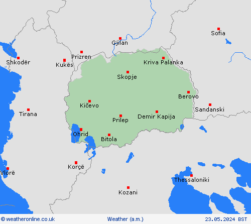 overview North Macedonia Europe Forecast maps