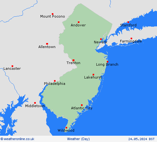 overview New Jersey North America Forecast maps