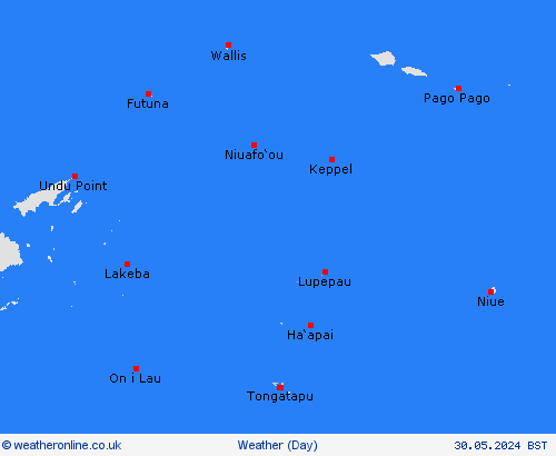 overview Tonga Islands Oceania Forecast maps