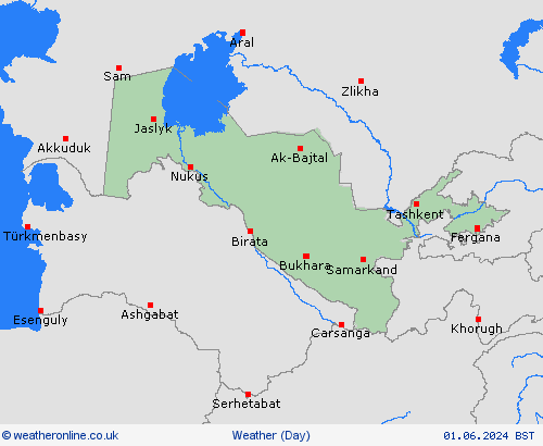 overview Uzbekistan Asia Forecast maps