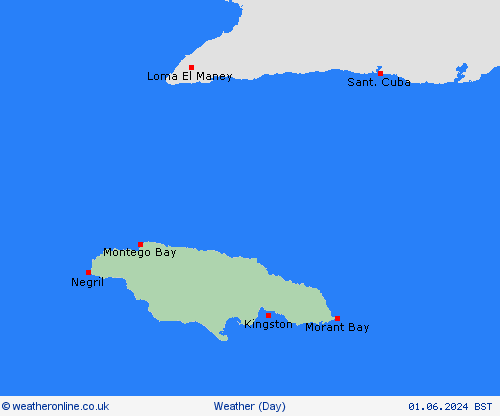 overview Jamaica Central America Forecast maps