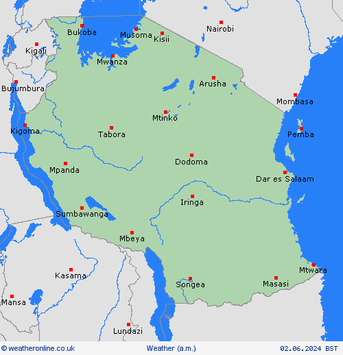 overview Tanzania Africa Forecast maps