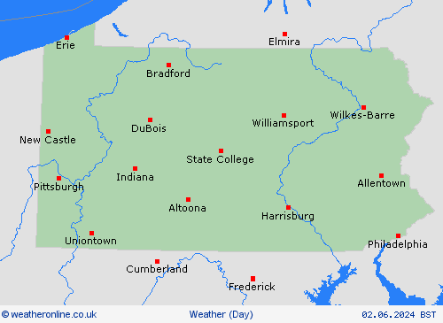 overview Pennsylvania North America Forecast maps