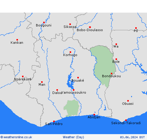 overview Côte d'Ivoire Africa Forecast maps