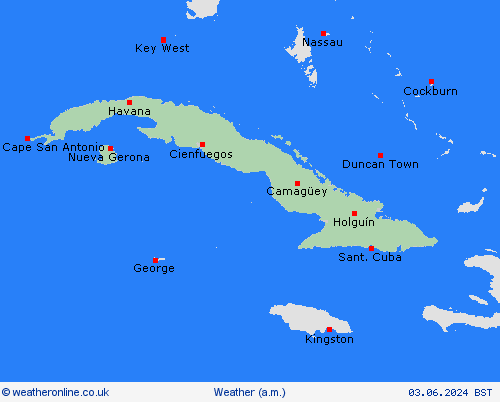 overview Cuba Central America Forecast maps