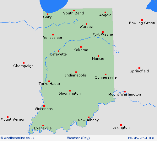 overview Indiana North America Forecast maps