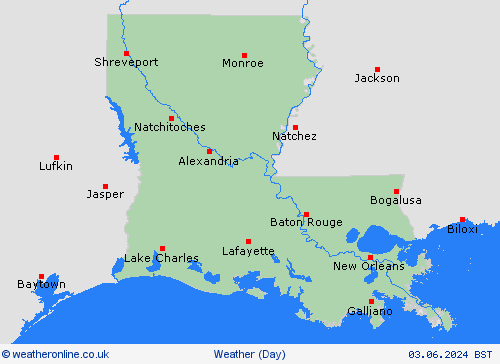 overview Louisiana North America Forecast maps