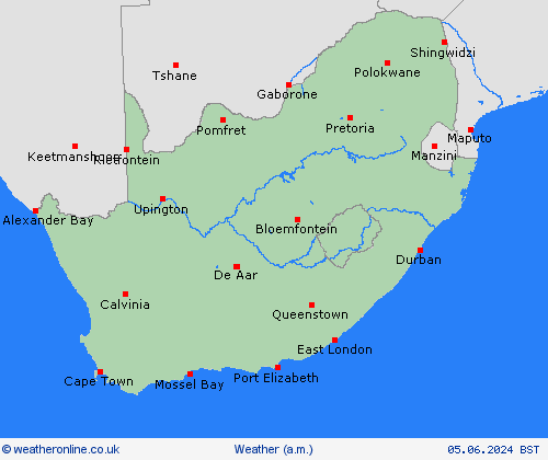 overview South Africa Africa Forecast maps