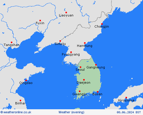 overview South Korea Asia Forecast maps