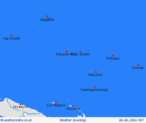 overview Micronesia Oceania Forecast maps