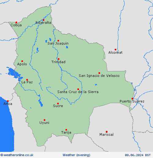 overview Bolivia South America Forecast maps