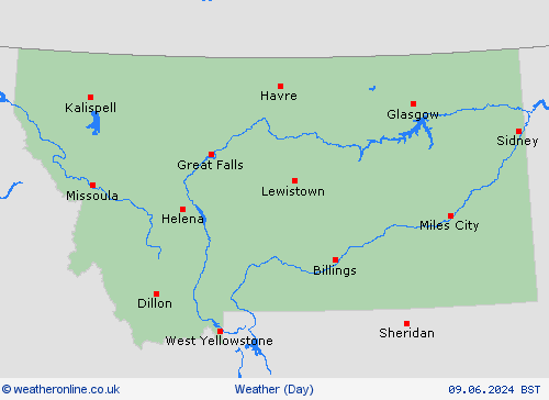 overview Montana North America Forecast maps