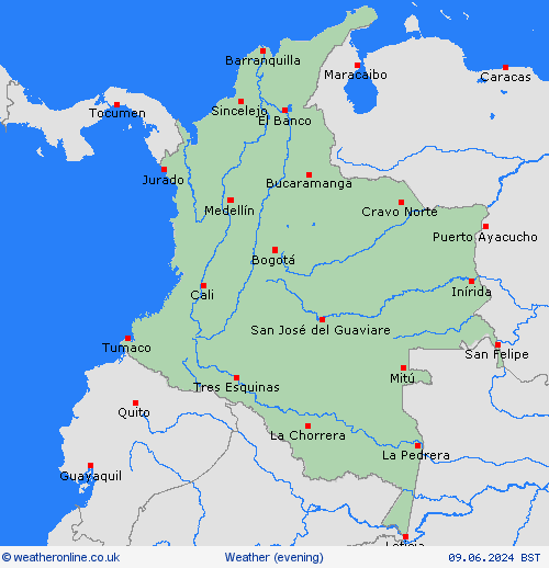 overview Colombia South America Forecast maps