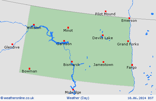 overview North Dakota North America Forecast maps