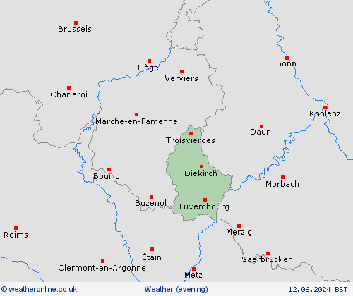 overview Luxembourg Europe Forecast maps