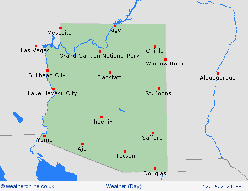 overview Arizona North America Forecast maps