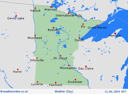 overview Minnesota North America Forecast maps