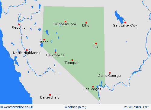 overview Nevada North America Forecast maps