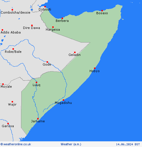 overview Somalia Africa Forecast maps