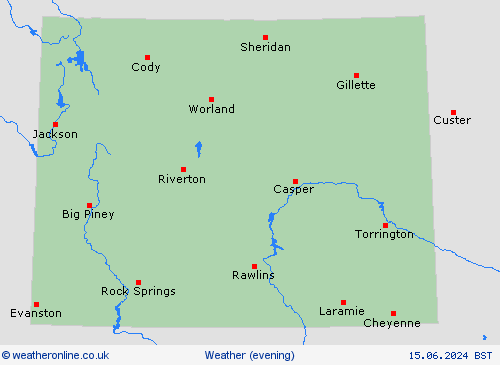 overview Wyoming North America Forecast maps