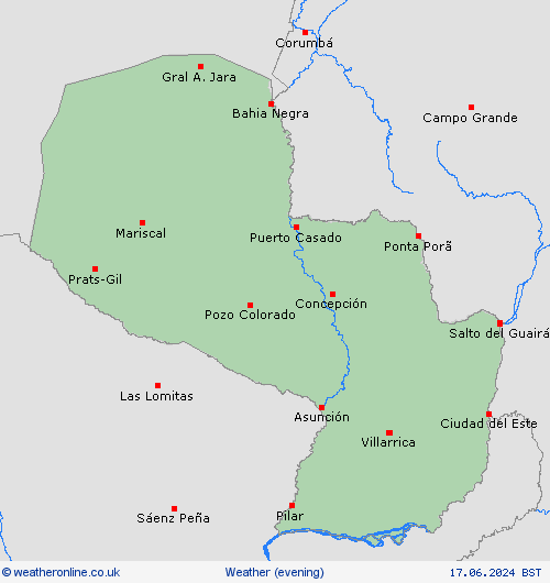 overview Paraguay South America Forecast maps