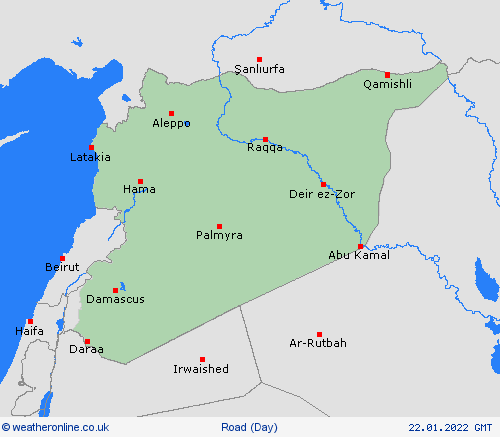 road conditions Syria Asia Forecast maps