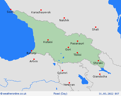 road conditions Georgia Asia Forecast maps