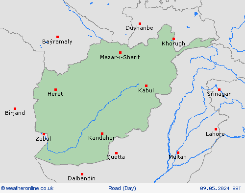 road conditions Afghanistan Asia Forecast maps