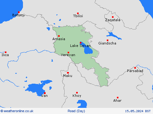 road conditions Armenia Europe Forecast maps