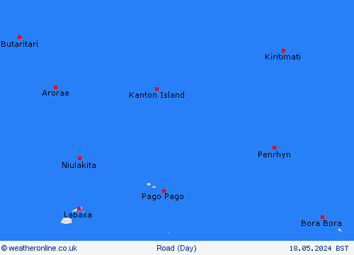 road conditions Kiribati Oceania Forecast maps