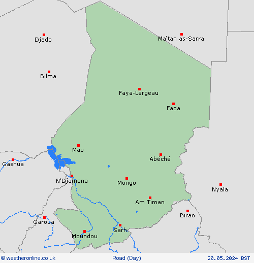 road conditions Chad Africa Forecast maps