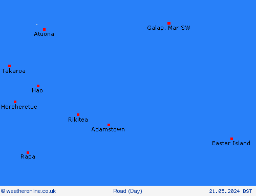 road conditions Pitcairn-Islands Oceania Forecast maps