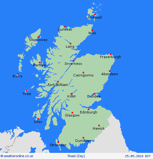 road conditions  United Kingdom Forecast maps