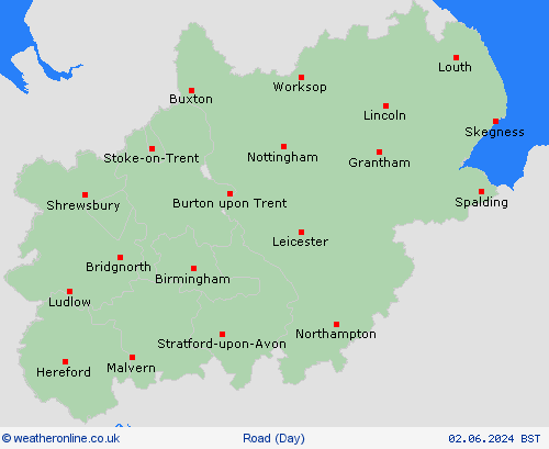 road conditions  United Kingdom Forecast maps