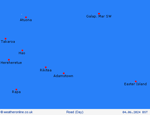 road conditions Pitcairn-Islands Oceania Forecast maps