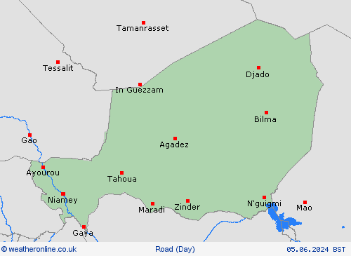 road conditions Niger Africa Forecast maps