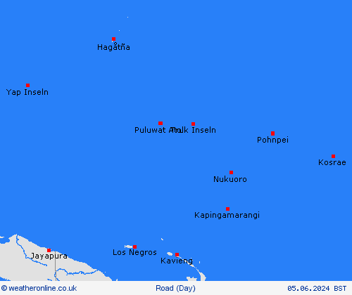 road conditions Micronesia Oceania Forecast maps