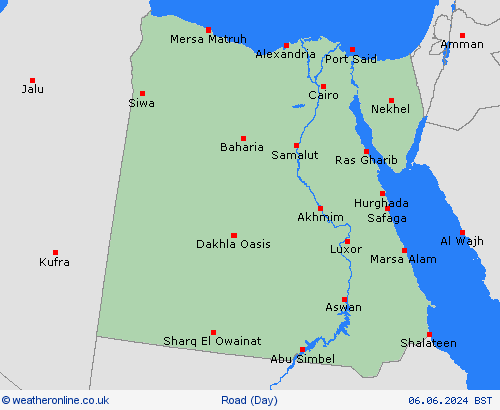 road conditions Egypt Africa Forecast maps