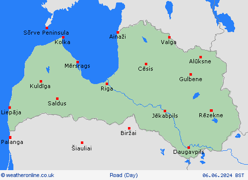 road conditions Latvia Europe Forecast maps