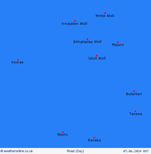 road conditions Marshall Islands Oceania Forecast maps