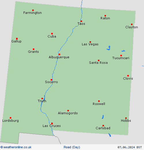 road conditions New Mexico North America Forecast maps