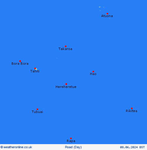 road conditions French Polynesia Oceania Forecast maps