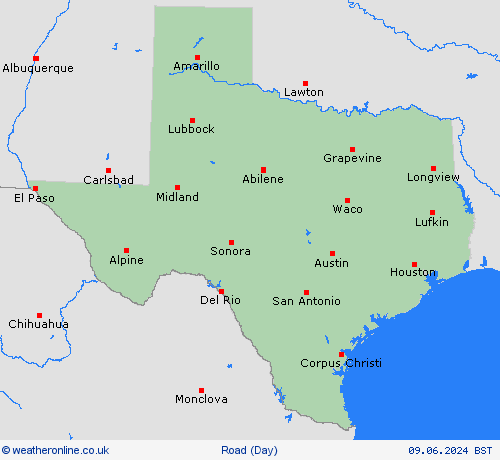 road conditions Texas North America Forecast maps