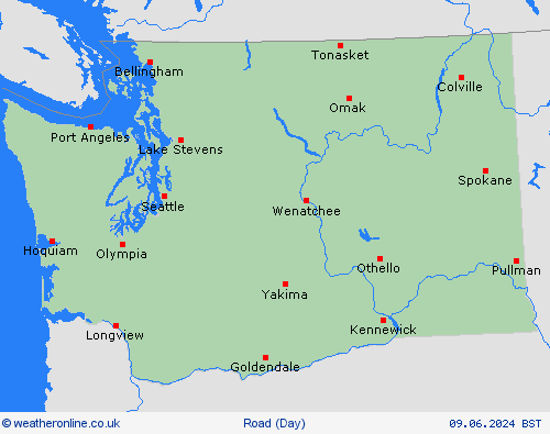 road conditions Washington North America Forecast maps