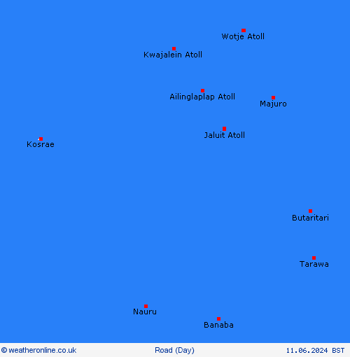 road conditions Marshall Islands Oceania Forecast maps